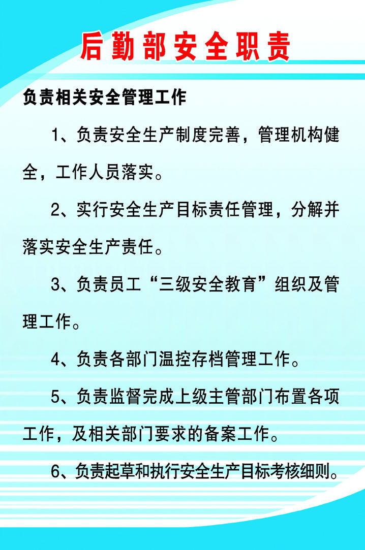 海报印制209展板素材制作2435企业管理制度后勤部安全职责2