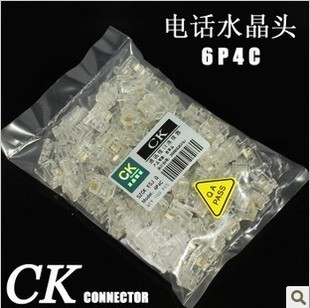 CKË®¾§Í· RJ11µç»°Ë®¾§Í· 6P4Cµç»°Ïß½ÓÍ· 4оµç»°²åÍ·