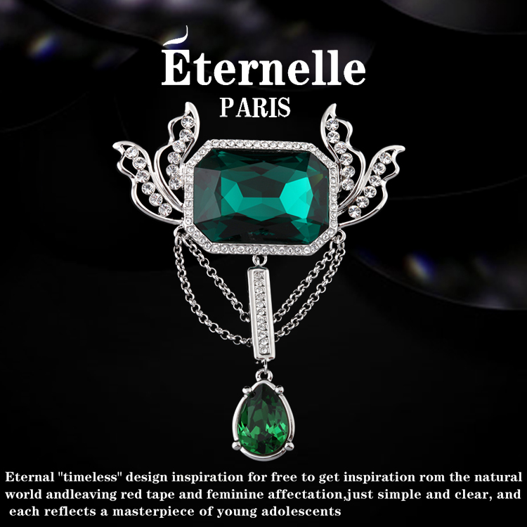 Broche homme ETERNELLE en cristal autrichien - Ref 1177590 Image 2