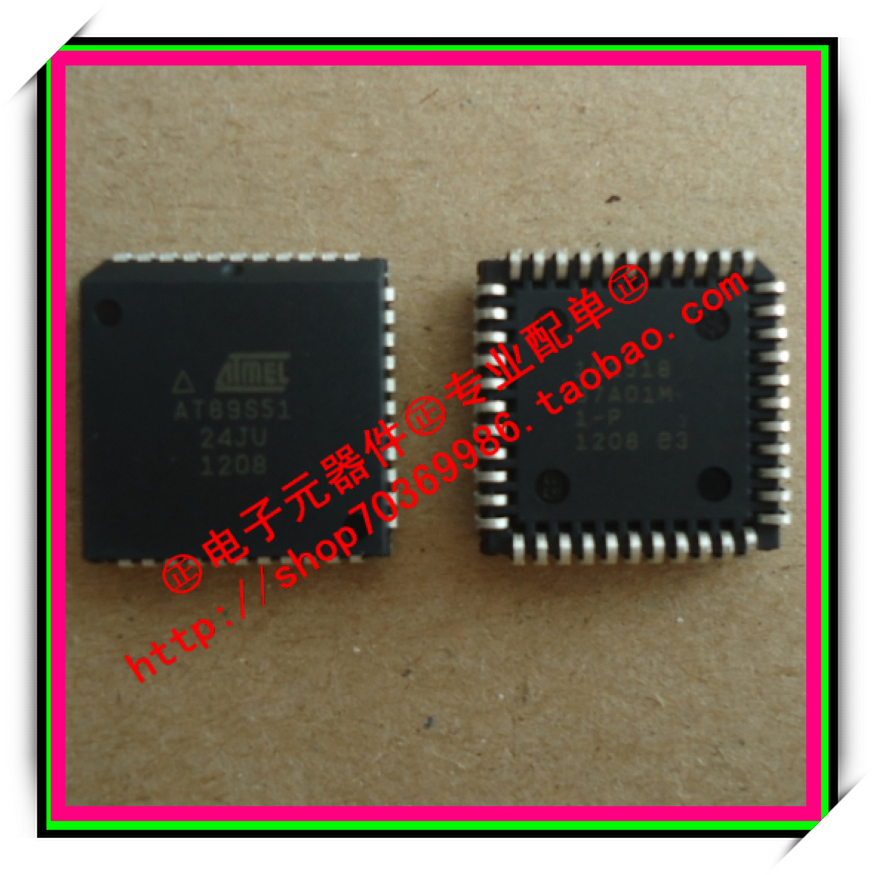 『Entity』AT89S51-24JU ATMEL PLCC-44 全新原装 直拍