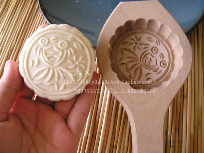 精致手工制作 面食品 绿豆南瓜糕点果模木制烘焙模具馒头小月饼模