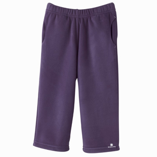 迪卡侬正品DOMYOS婴儿幼儿宝宝健身运动长裤抓绒裤衬裤双面绒59紫