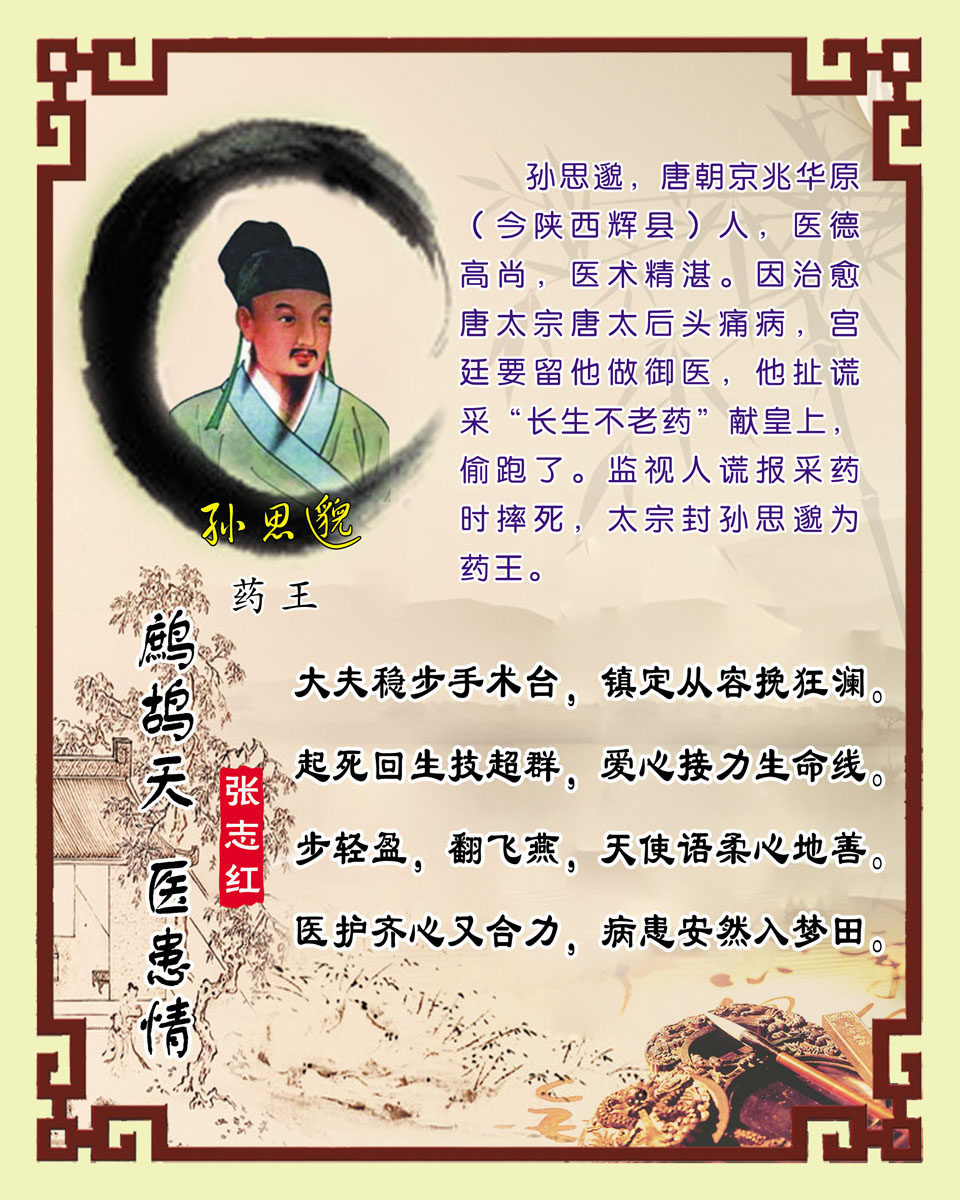 572海报印制海报展板素材106孙思邈简介绍名人名言格言(1)