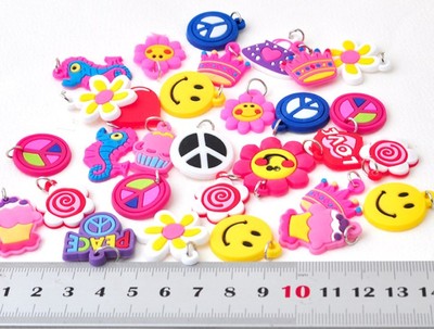 彩虹编织机rainbow loom 软硅胶挂件饰品diy手链6枚/包 出口品质