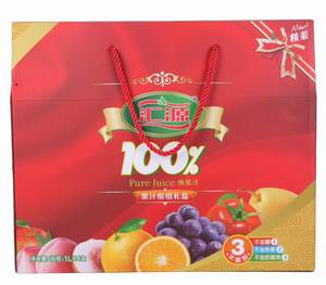 【天猫超市】汇源100%鲜橙汁 1L*4盒/箱 礼盒装 纯果汁 健康美味