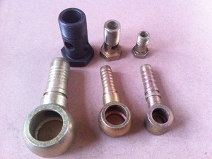 加工异性高压油管直头弯头45#钢ABCDHK型 快速胶管接头对丝三通