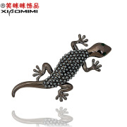 Smiling Gecko Korean Crystal rhinestones brooch women luxury corsage dress pin clasp Korea jewelry