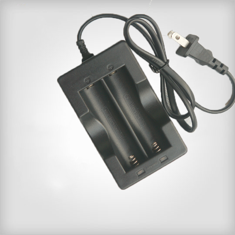 强光手电筒18650锂电池充电器/高级锂离子电池线式双槽自停充电器