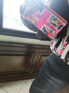 英国本土品牌代购 accessorize学生邮戳印花米字旗笔袋杂物包布袋