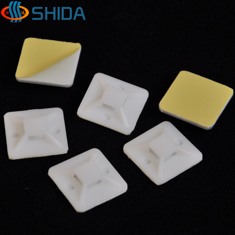 仕达自粘式扎带固定座布线固定片吸盘定位片粘片配线收纳理线夹