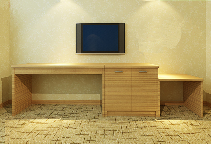Custom Inn Hotel Room With Standard Sets Of Luggage Cabinet Table Custom Inn Hotel Room With Standard Sets Of Luggage Cabinet Table Desk Computers Minimalist Furniture Loading Zoom