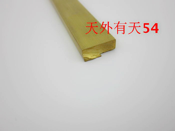 平板铜压条封边补缝铜条 加厚全铜实芯铜方条5X15  装饰铜条 - 实物图