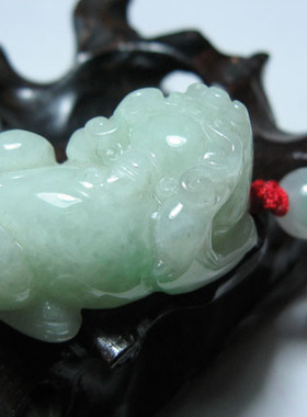 天然玉石a货翡翠一物一图吊坠