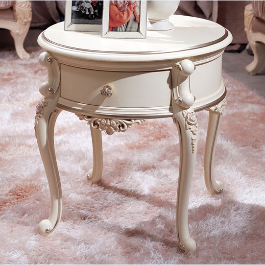 新古典角几 欧式实木角几边几 抽屉角几后现代白色角几边几白色