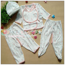 钓鱼猫婴儿衣服纯棉5件套，宝宝内衣套装，全棉新生儿衣服0-3个月
