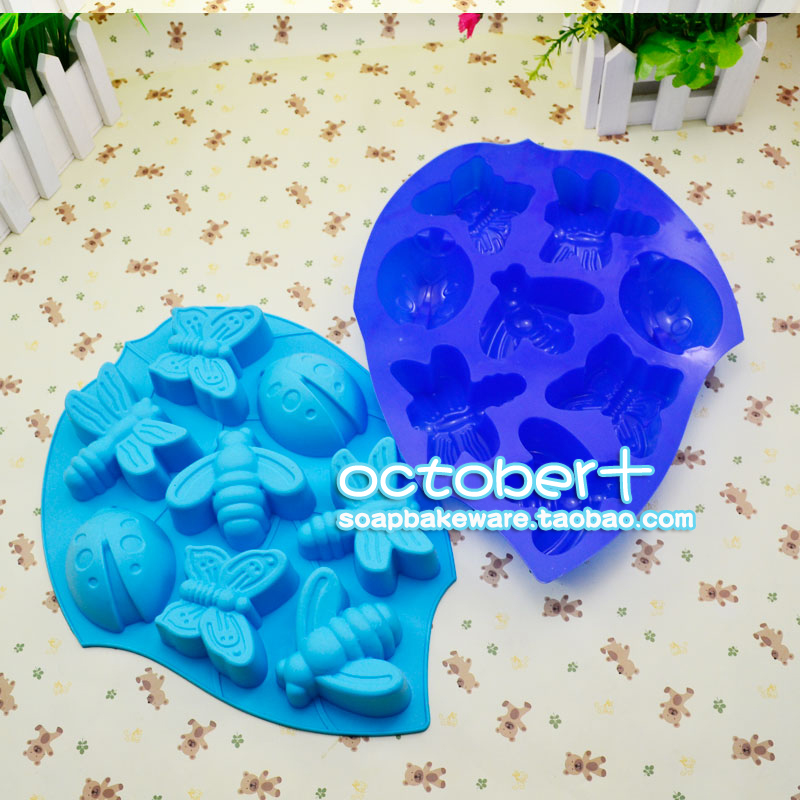 TOLOVE觅爱馆烘焙新手试用昆虫硅胶微波炉蛋糕果冻模具耐高温次品