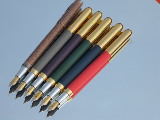 原厂英雄395钢笔铱金笔90年代库存怀旧 经典 复古明尖金属杆 包邮