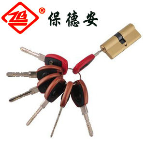 正品豪华型保德安 新款超B级T型叶片锁芯  仿桃木钥匙柄 高端大气