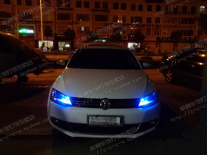 02-19款大众POLO改装专用解码LED示宽灯 示廓灯行车灯 小灯冰蓝