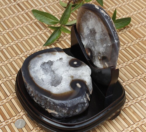 巴西进口天然玛瑙聚宝盆 水晶洞 摆件 旺财 旺运 镇宅 消磁 纳福