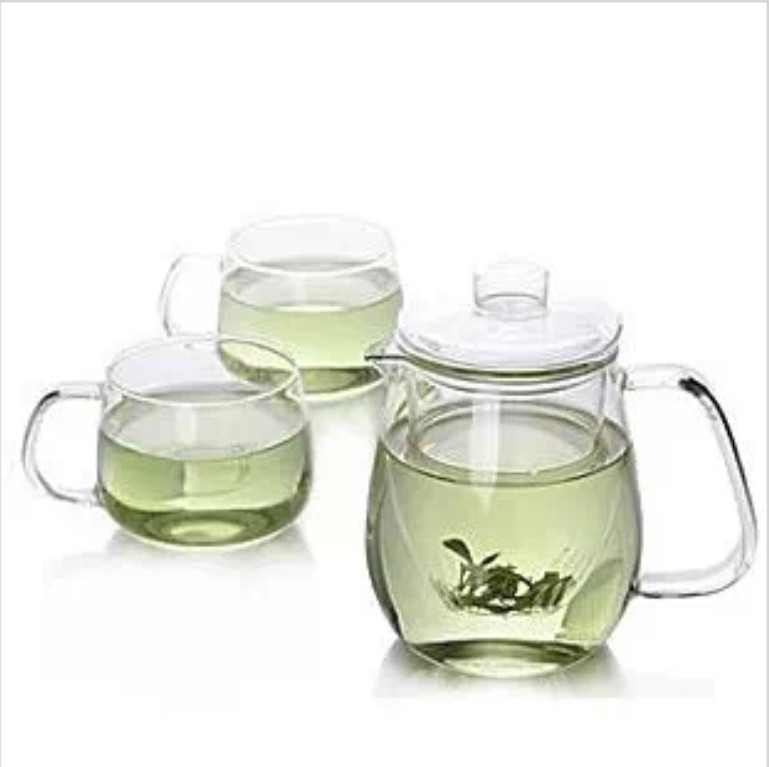 包邮耐热玻璃套组带过滤盖子茶具