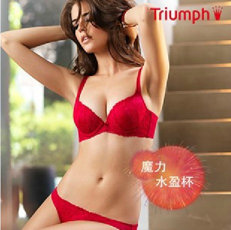 黛安芬专柜正品2013红款性感蕾丝水袋文胸16-6599