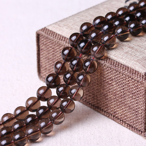 天然茶晶水晶diy手工串珠