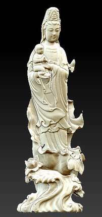 圆雕图 三维立体 stl 3D打印 模型 精雕图 灰度图/送子观音