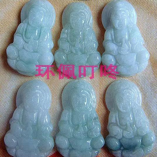 天然老坑翡翠A货玉观音吊坠男款儿童小项坠腰牌项链挂件玉器玉佩