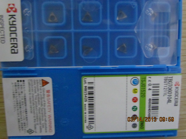 京瓷KYOCERA数控刀片TBGT060104L TN60数控车床刀片数控刀具车刀