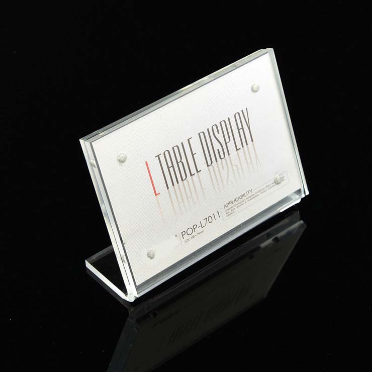 l型强磁台签亚克力水晶台签pop展示牌强磁台卡台牌桌牌 10.5*7cm