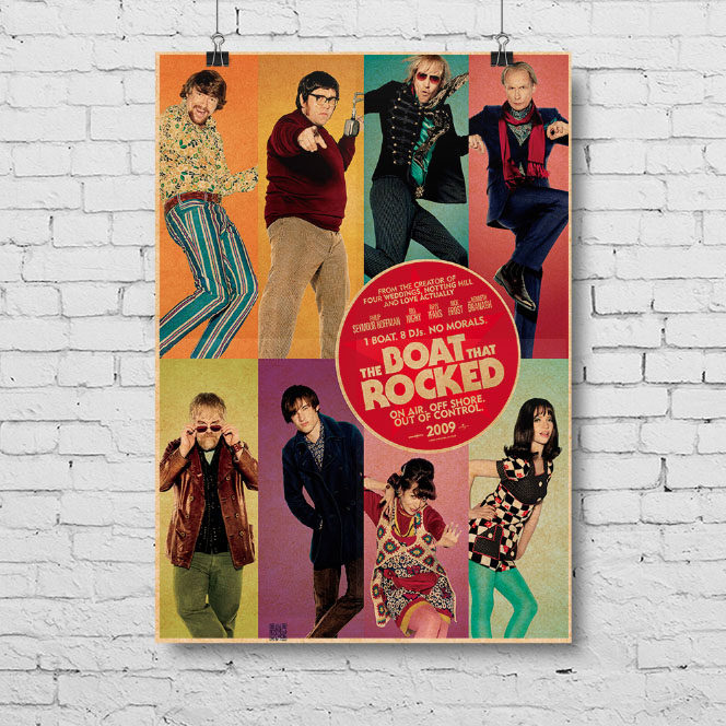 海盗电台电影海报 英伦范儿经典英伦摇滚乐披头士音乐歌舞电影