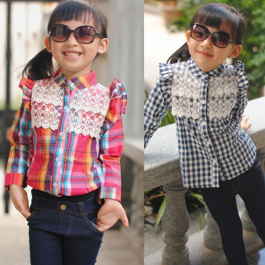 Chemise fille à manche longue - Ref 2087228 Image 1