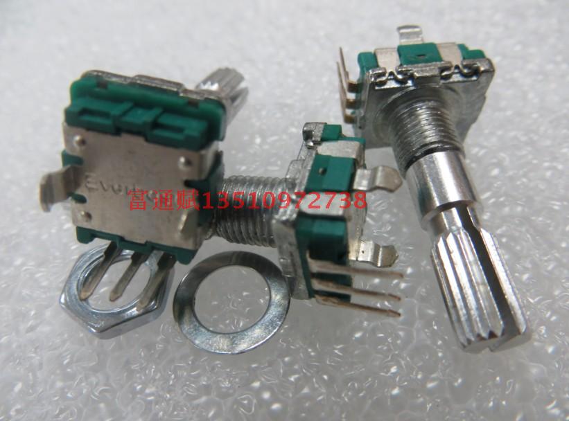 台湾料 EC11编码器20位步进级不带开关车载音量开关25mm花轴360度