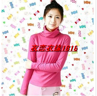 2017韩版新款春秋装高领女款打底衫长袖T恤