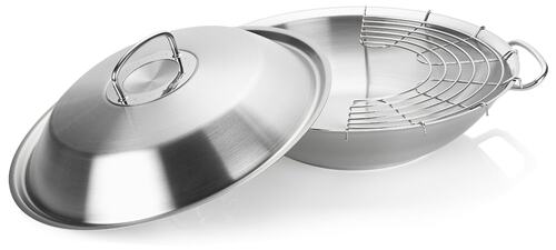 不锈钢德国中华35cm炒锅Fissler