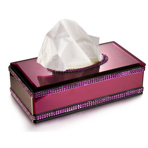 时尚大酒店饭店家居实用饰品创意欧式水晶镶水钻纸巾盒抽纸盒