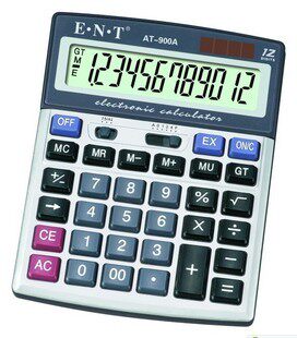 ENT易能通12位数计算器AT-900a 电脑键盘计算器 易能通AT-900A