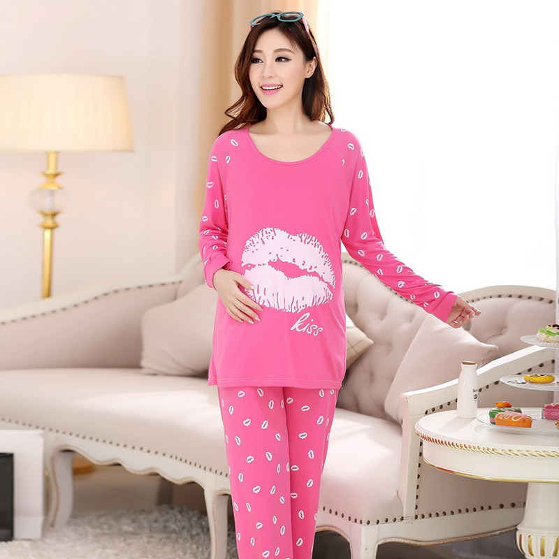 慈颜CIYAN夏款哺乳装孕妇装长袖套装睡衣哺乳家居服月子服FJC470