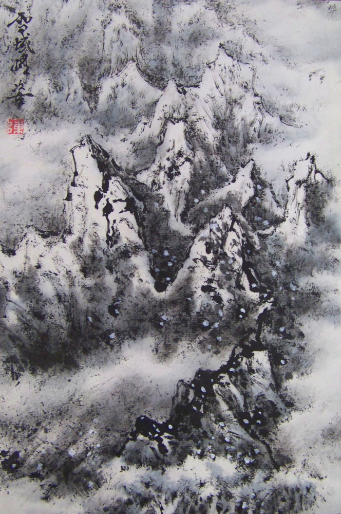 705海报印制海报展板写真喷绘贴纸素材5文化艺术雪山国画 - 副本