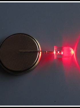 5MM 白发红 LED灯 红色 5厘白发红 发光二极管 （20只）