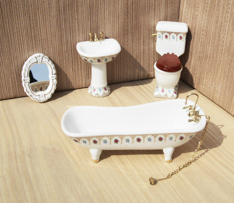 Dollhouse DOLLHOUSE MINIATURE Mini ceramics Shower Room Decoration Modelin the Home accessories , Decoration  category - from Buy2taobao.com to provide professional Taobao agent buy service