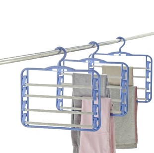 家用塑料裙裤架子 衣橱裤子收纳架 裤子多条储存架 裤架 30009