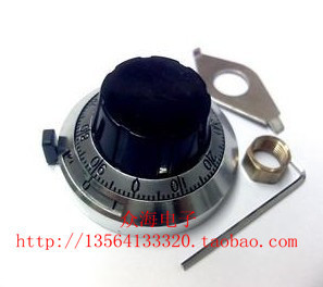 46MM 电位器旋钮 B2 B1 精密刻度盘旋钮 可调电阻多圈旋钮 3590S