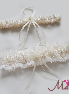 新娘袜带吊袜蕾丝袜带腿圈带 新娘结婚吊袜带 子母袜带