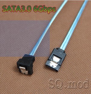 SAS线身双通道SATA3硬盘数据线(6Gbps)带+直头铝箔弯头屏蔽