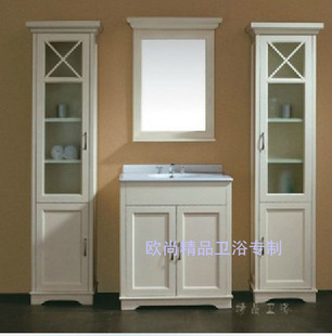 欧式 橡木浴室柜组合洗脸盆柜洗手盆柜卫浴柜台盆柜立柜TX659 美式
