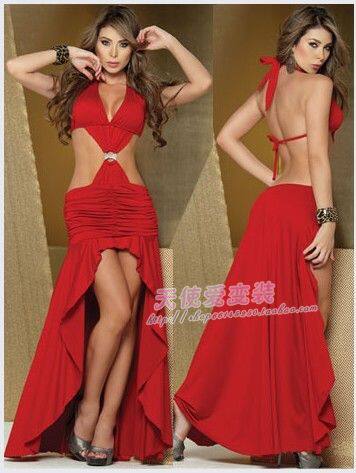 明星走红地毯露大腿长裙晚礼服图片