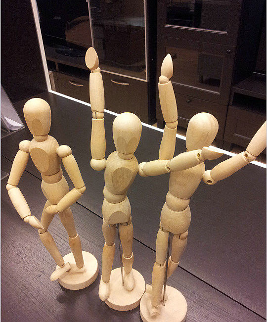 ikea宜家吉特达 木偶人偶模型 木头人小木人 关节人玩偶 手办礼物