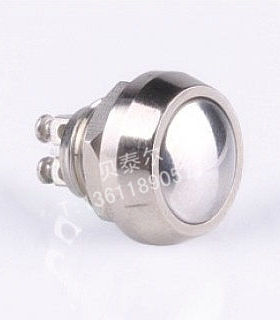 【红波按钮】HBGQ12B-10(GQ12B-10)系列 12mm 球形 金属按钮开关